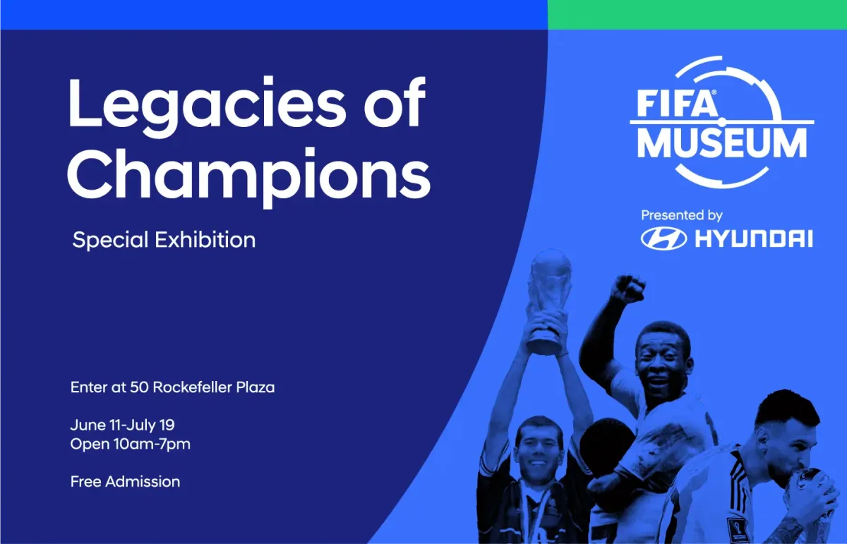 FIFA Museum y Hyundai Motor presentan "Legacies of Champions" en Rockefeller Center de Nueva York durante la FIFA World Cup 2026™